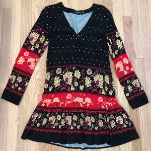 Asos Minkpink Drop Waist Floral Dress